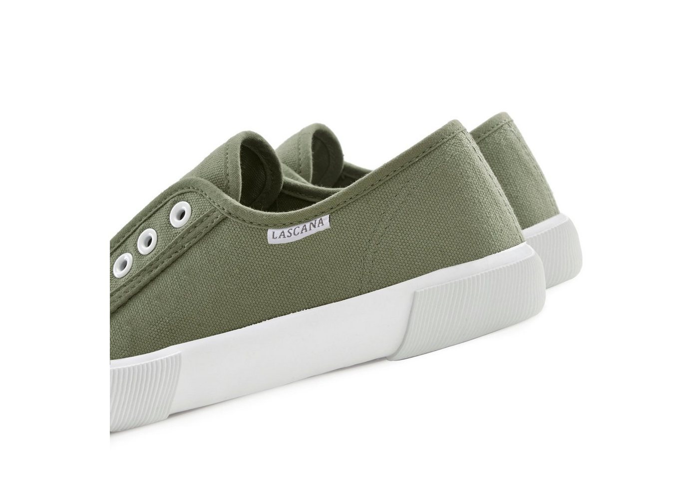LASCANA Slip-On-Sneaker, Sneaker Slipper, Halbschuh bequem zum Reinschlüpfen VEGAN – Bild 4 von 5