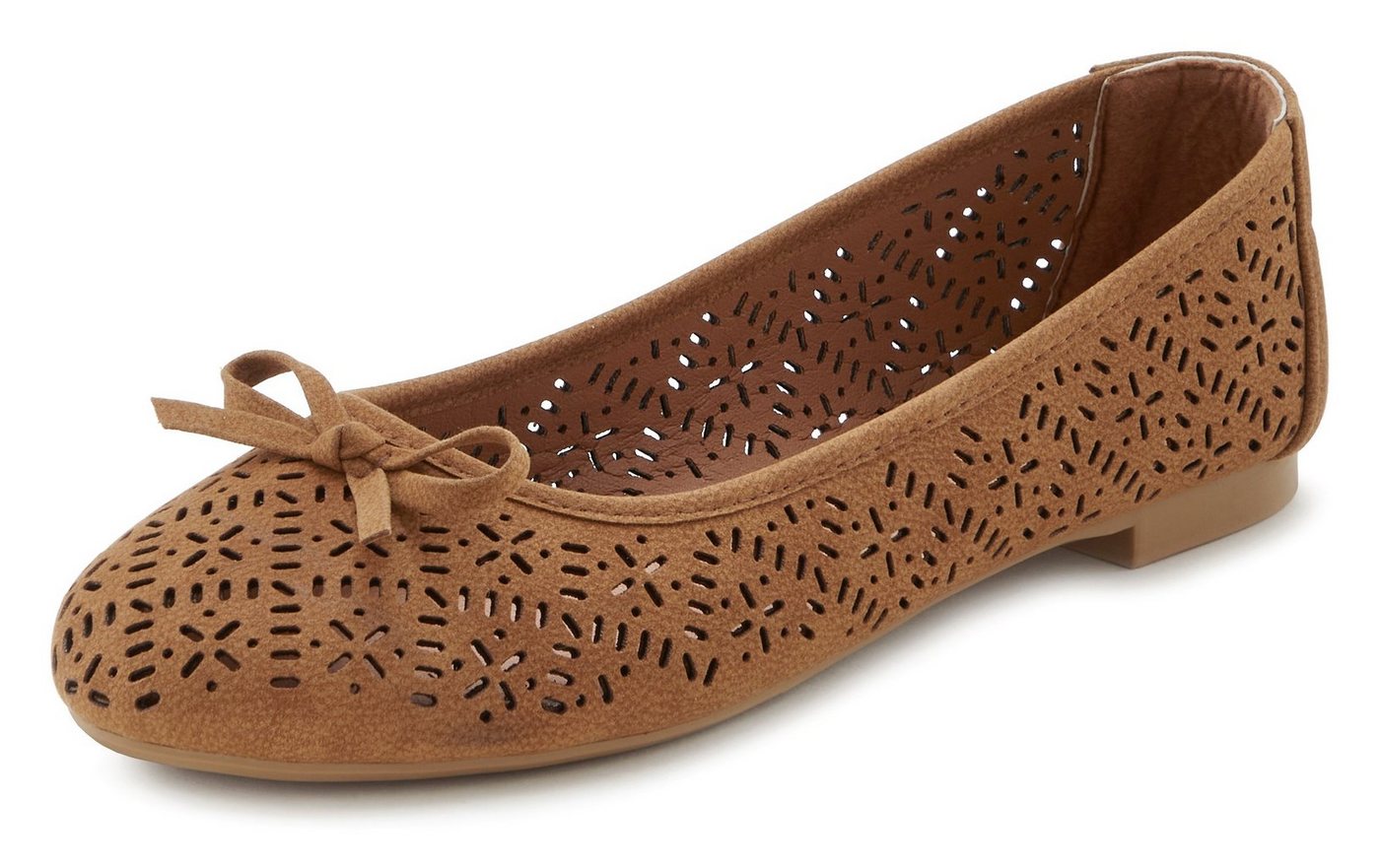 LASCANA Slip-On-Sneaker, Freizeitschuh, Slipper, Halbschuh, Ballerina mit kleinen Cut-Outs VEGAN – Bild 2 von 5