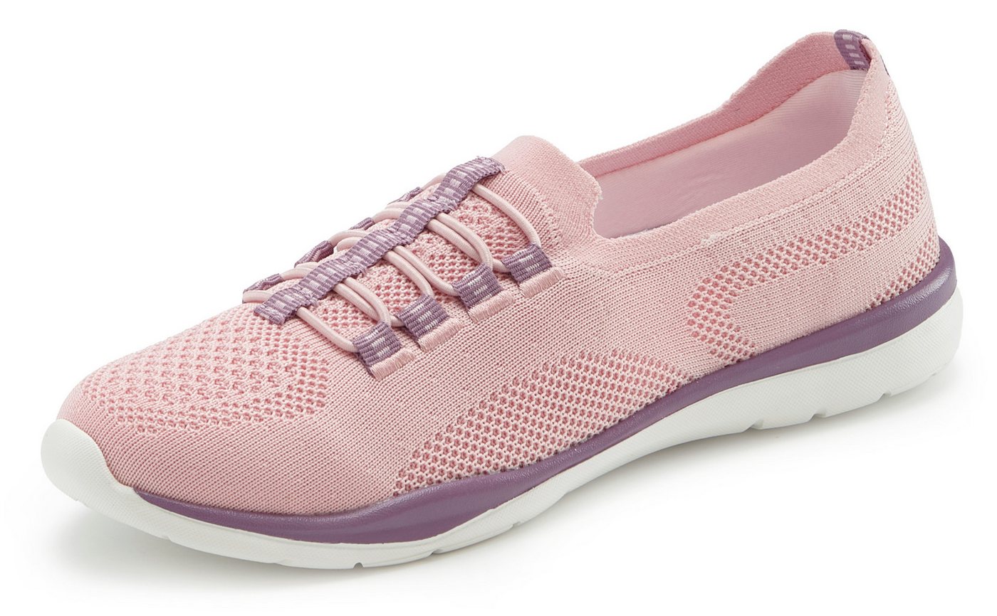 LASCANA Slipper, Halbschuh, Slip-On-Sneaker, Sneaker aus leichtem Textil-Material VEGAN – Bild 2 von 5