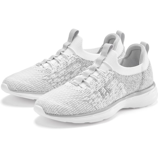 LASCANA Slipper, Halbschuh, Turnschuhe, Slip-On-Sneaker, Sneaker bequem zum Reinschlüpfen mit elastischen Schnürbändern Unisex VEGAN