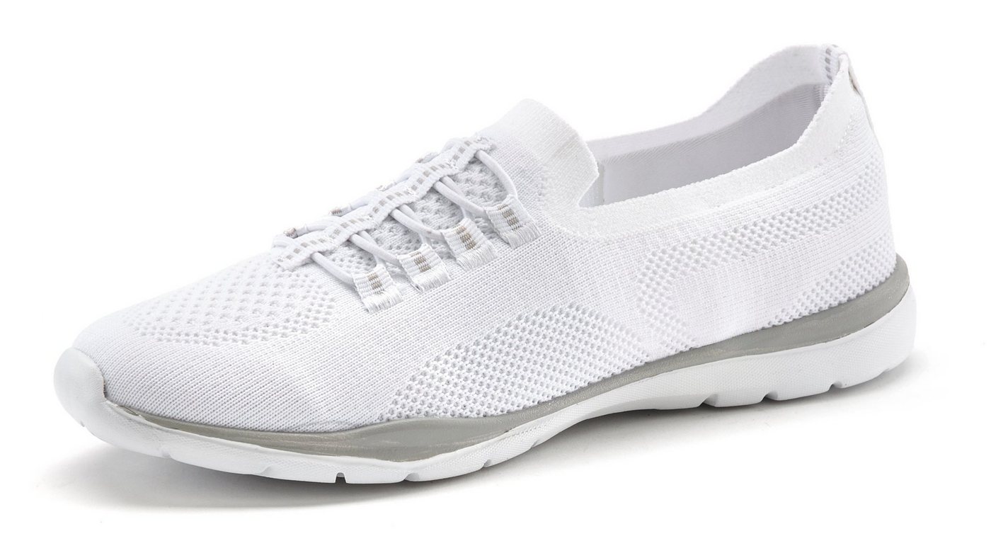 LASCANA Slipper, Halbschuh, Slip-On-Sneaker, Sneaker aus leichtem Textil-Material VEGAN – Bild 3 von 5