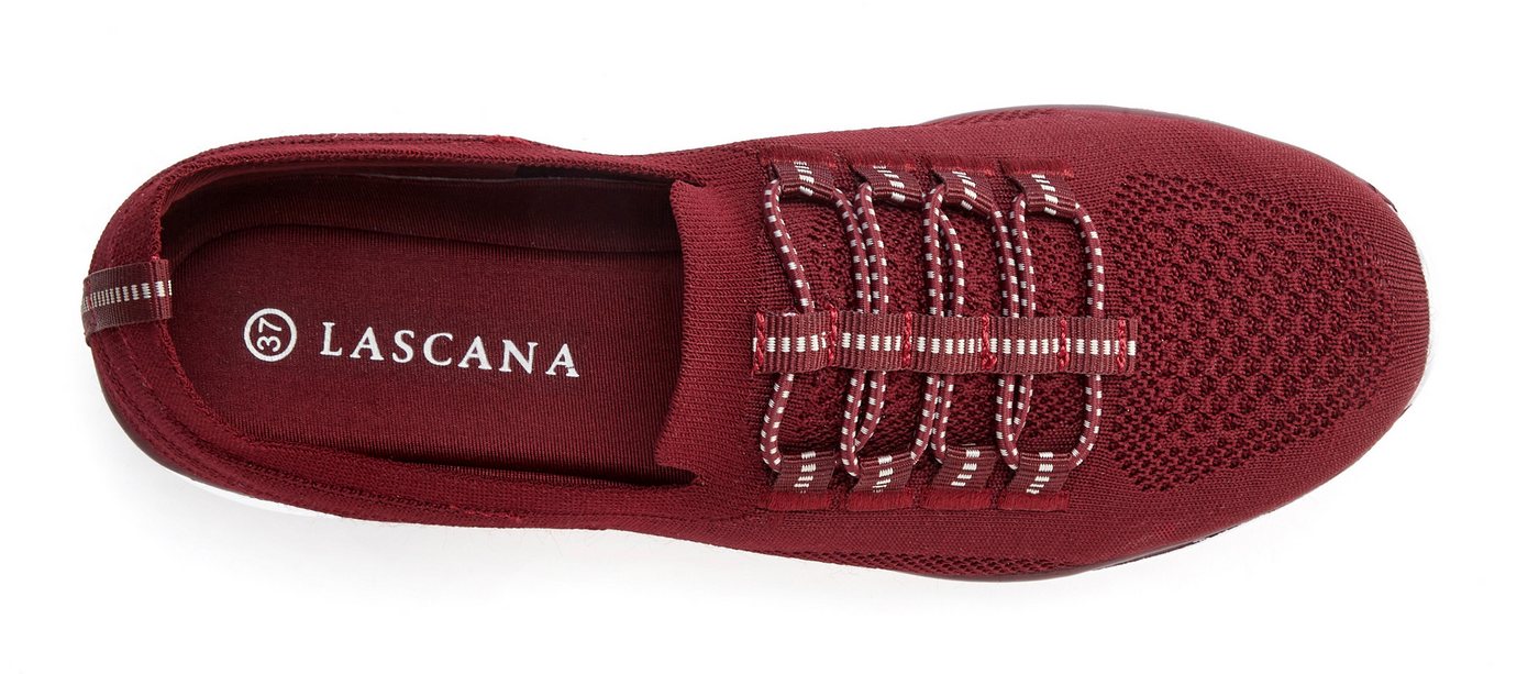 LASCANA Slipper, Halbschuh, Slip-On-Sneaker, Sneaker aus leichtem Textil-Material VEGAN – Bild 3 von 5