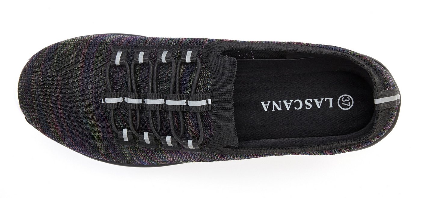 LASCANA Slipper, Halbschuh, Slip-On-Sneaker, Sneaker aus leichtem Textil-Material VEGAN – Bild 2 von 4