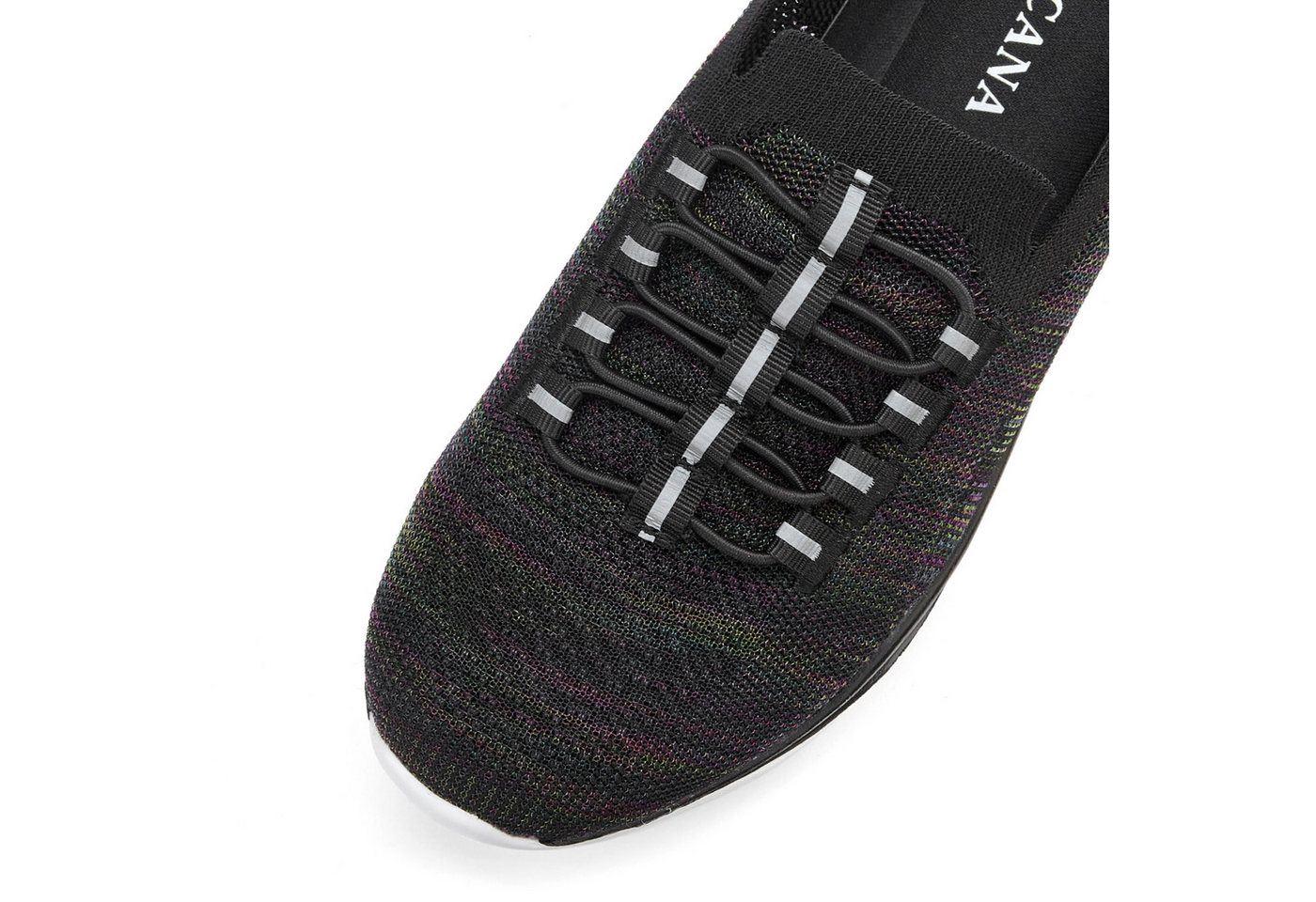 LASCANA Slipper, Halbschuh, Slip-On-Sneaker, Sneaker aus leichtem Textil-Material VEGAN – Bild 3 von 4