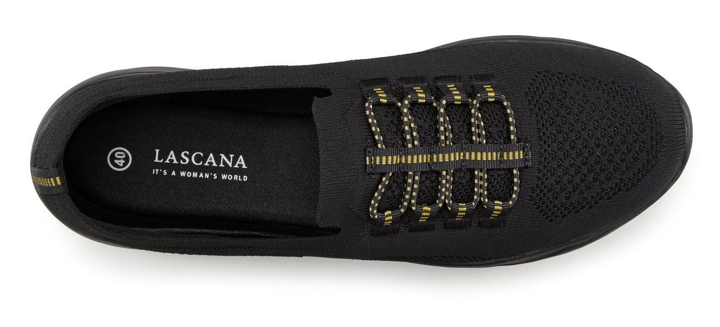 LASCANA Slipper, Halbschuh, Slip-On-Sneaker, Sneaker aus leichtem Textil-Material VEGAN – Bild 3 von 5