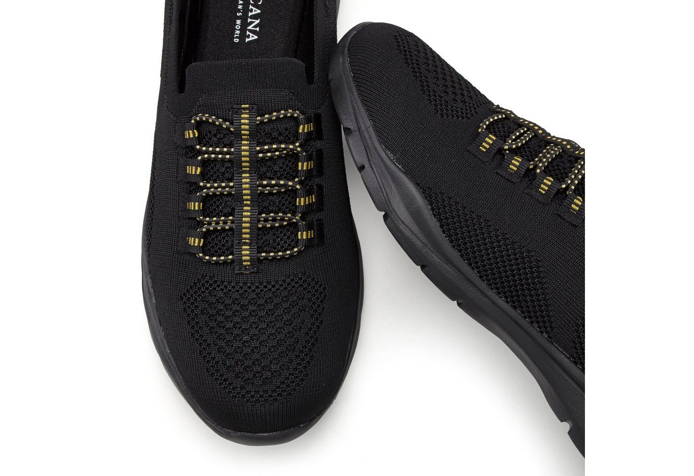 LASCANA Slipper, Halbschuh, Slip-On-Sneaker, Sneaker aus leichtem Textil-Material VEGAN – Bild 4 von 5