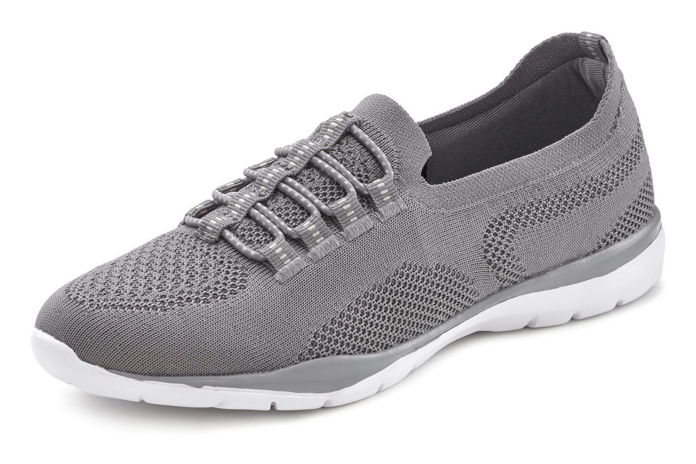 LASCANA Slipper, Halbschuh, Slip-On-Sneaker, Sneaker aus leichtem Textil-Material VEGAN – Bild 2 von 5