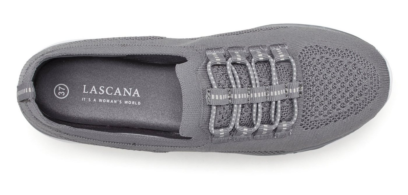 LASCANA Slipper, Halbschuh, Slip-On-Sneaker, Sneaker aus leichtem Textil-Material VEGAN – Bild 3 von 5