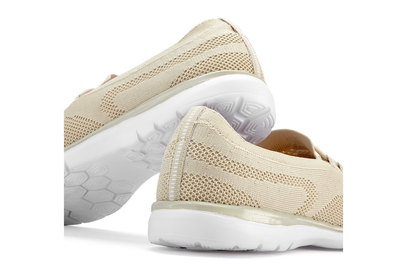 LASCANA Slipper, Halbschuh, Slip-On-Sneaker, Sneaker aus leichtem Textil-Material VEGAN – Bild 5 von 5