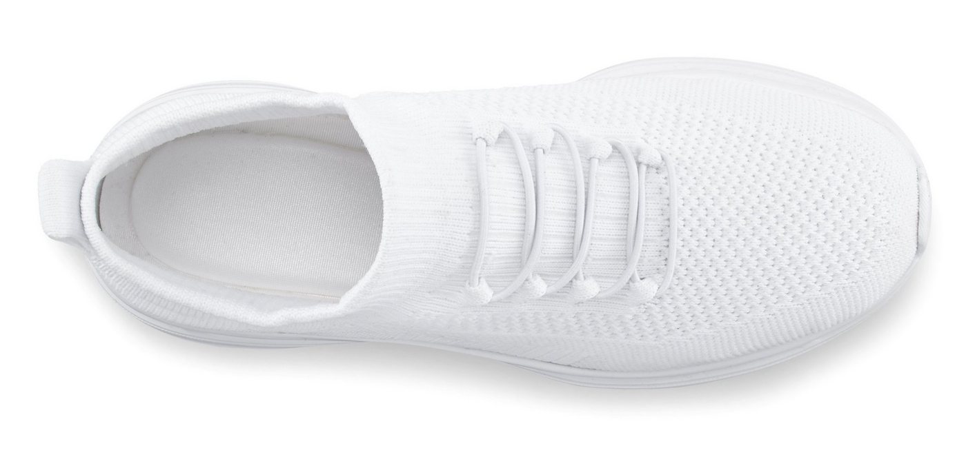 LASCANA Slipper, Halbschuh, Turnschuhe, Slip-On-Sneaker, bequem, Sneaker zum Reinschlüpfen mit elastischen Schnürbändern ultraleicht VEGAN – Bild 3 von 5