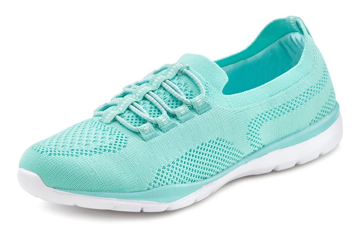 LASCANA Slipper, Halbschuh, Slip-On-Sneaker, Sneaker aus leichtem Textil-Material VEGAN – Bild 3 von 5
