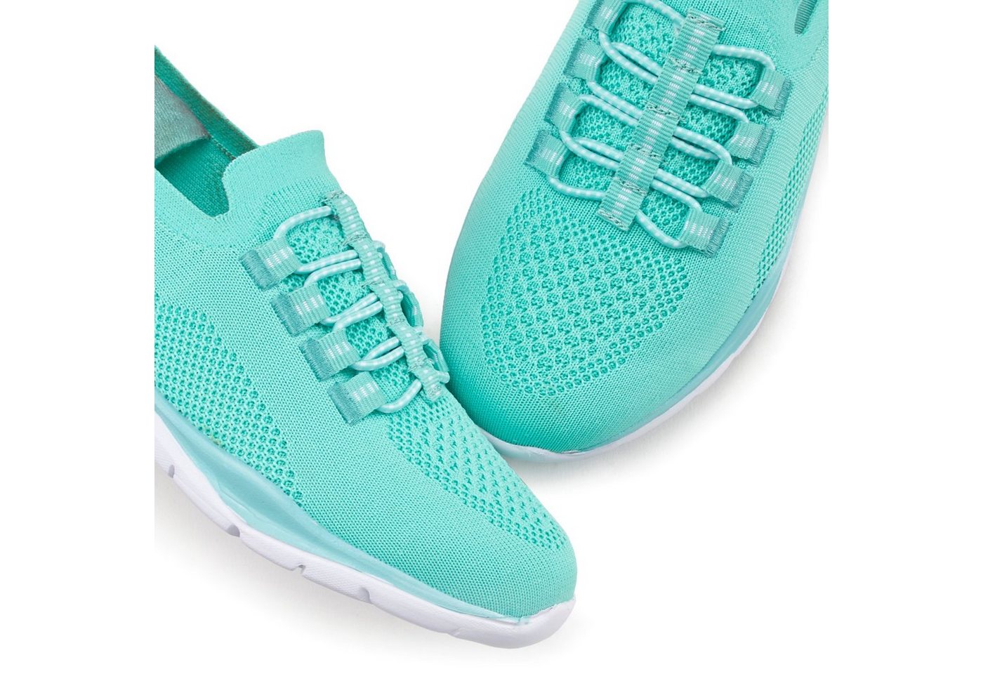 LASCANA Slipper, Halbschuh, Slip-On-Sneaker, Sneaker aus leichtem Textil-Material VEGAN – Bild 5 von 5