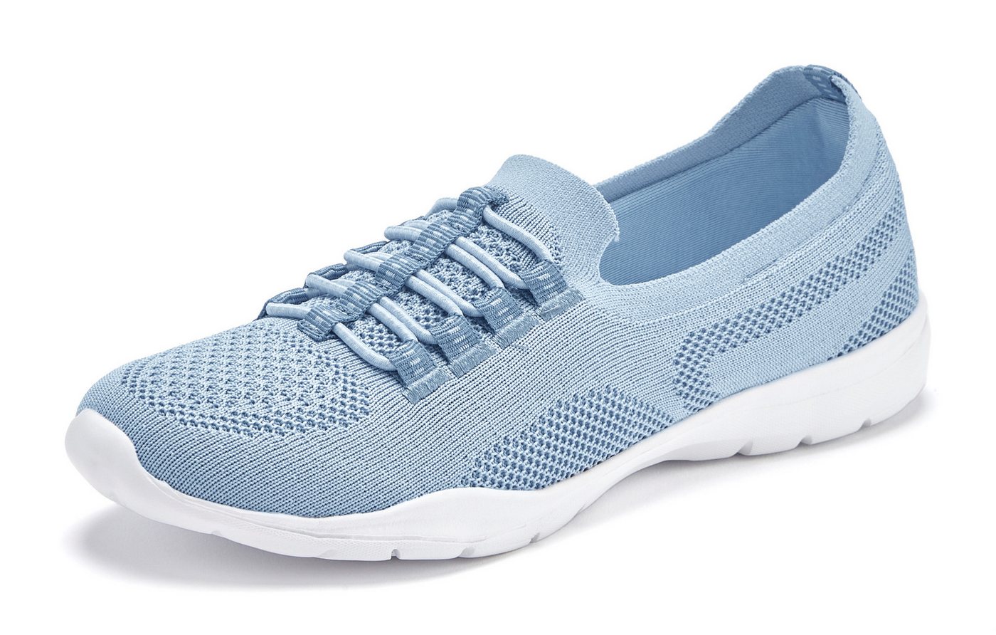 LASCANA Slipper, Halbschuh, Slip-On-Sneaker, Sneaker aus leichtem Textil-Material VEGAN – Bild 2 von 5