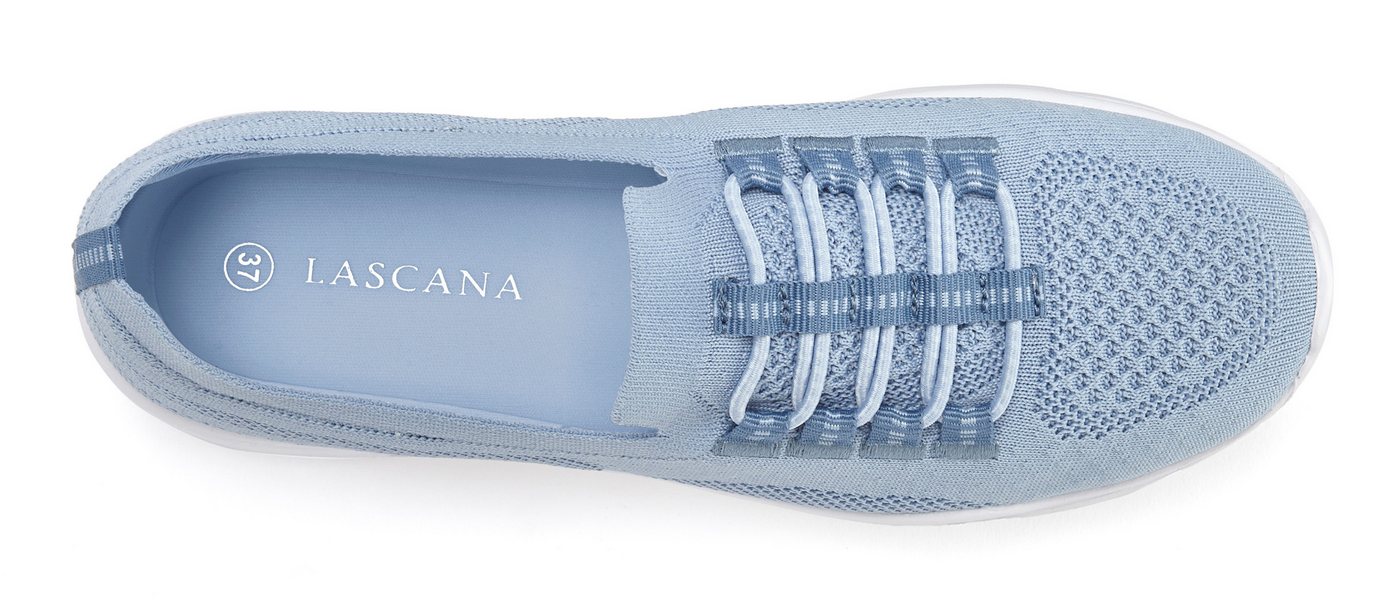 LASCANA Slipper, Halbschuh, Slip-On-Sneaker, Sneaker aus leichtem Textil-Material VEGAN – Bild 3 von 5
