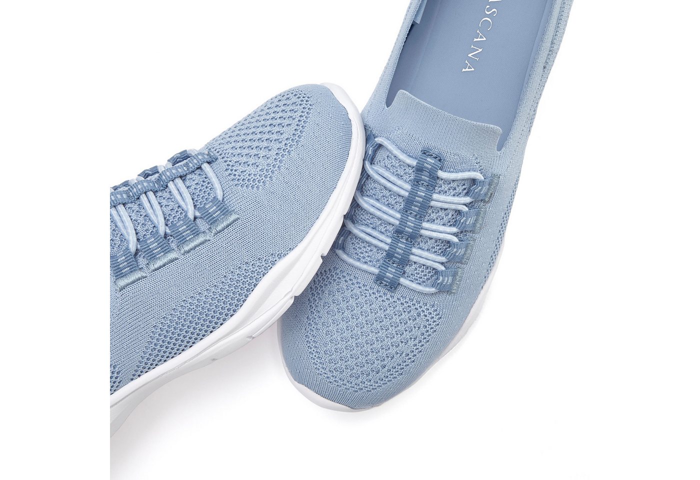 LASCANA Slipper, Halbschuh, Slip-On-Sneaker, Sneaker aus leichtem Textil-Material VEGAN – Bild 4 von 5