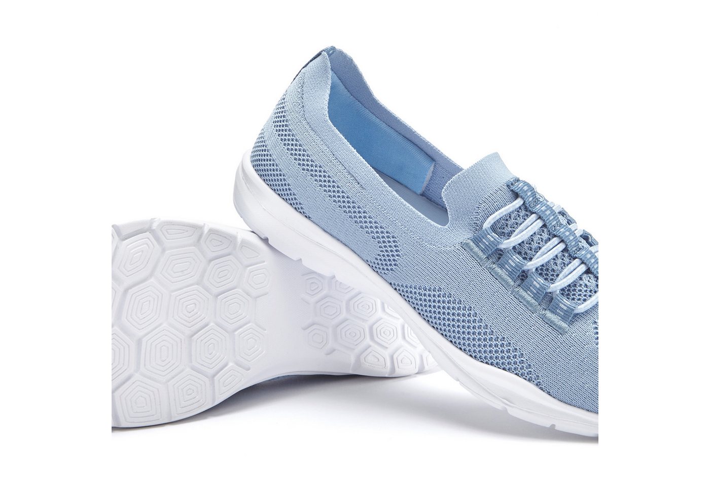 LASCANA Slipper, Halbschuh, Slip-On-Sneaker, Sneaker aus leichtem Textil-Material VEGAN – Bild 5 von 5