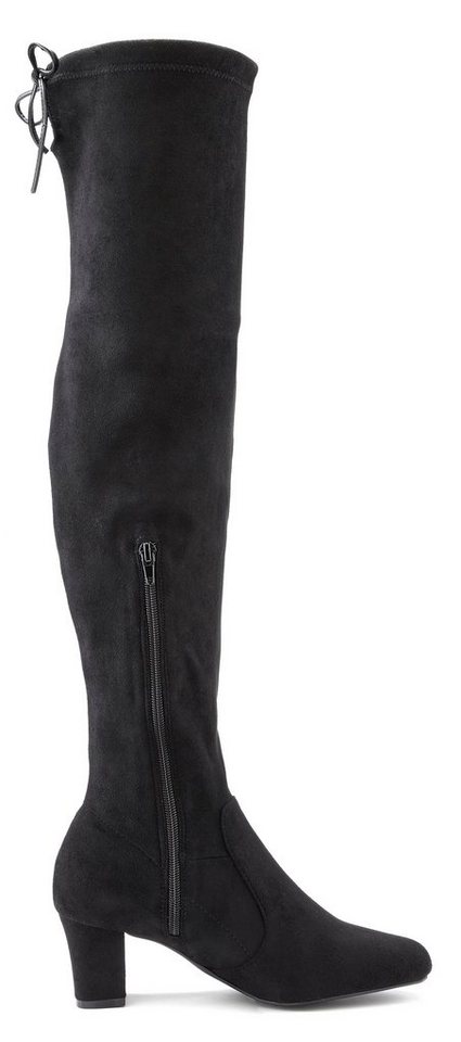 LASCANA Slouchy Boots, Langschaft Stiefel, Schlupf-Boot, Overkneestiefel aus weichem Stretchmaterial – Bild 2 von 5