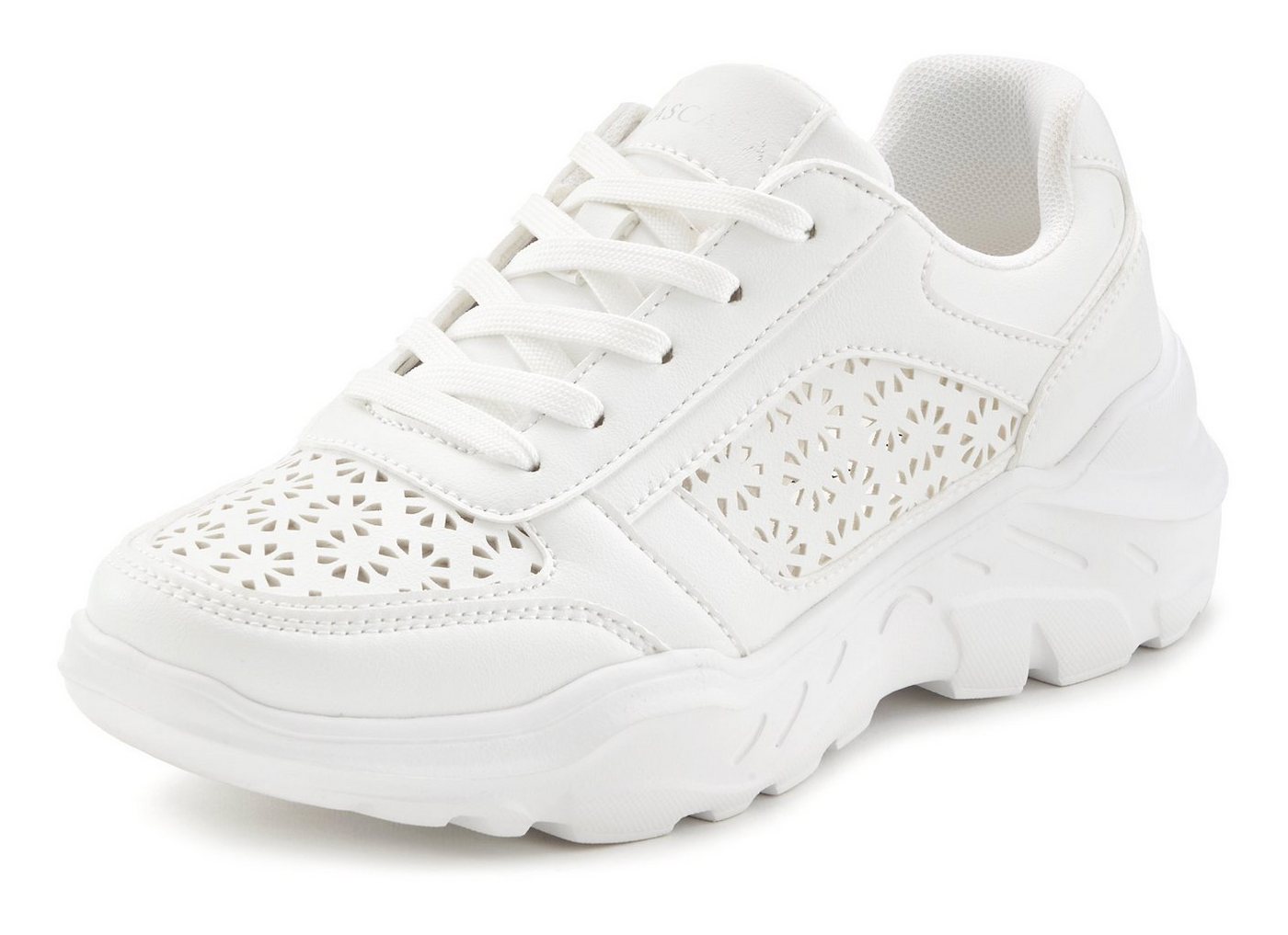 LASCANA Sneaker Freizeitschuh, Halbschuh mit kleinen Cut-Outs und Chunky Sohle VEGAN – Bild 2 von 5