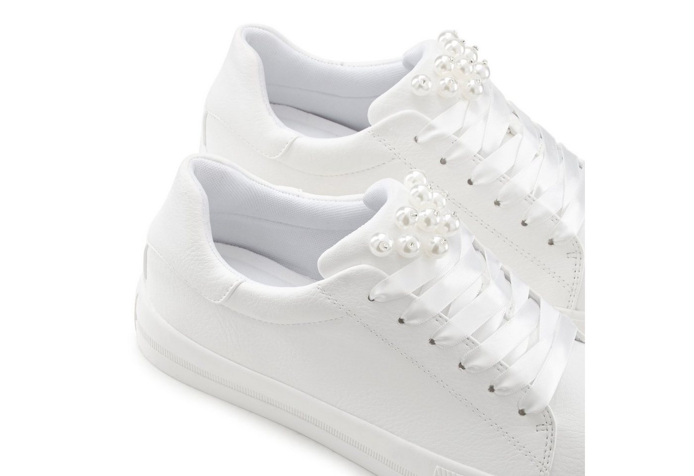 LASCANA Sneaker mit Perlen, Schnürhalbschuhe, Freizeitschuhe, VEGAN – Bild 4 von 5