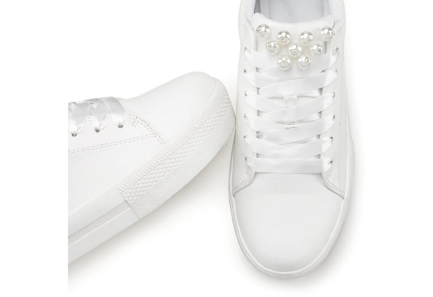 LASCANA Sneaker mit Perlen, Schnürhalbschuhe, Freizeitschuhe, VEGAN – Bild 5 von 5