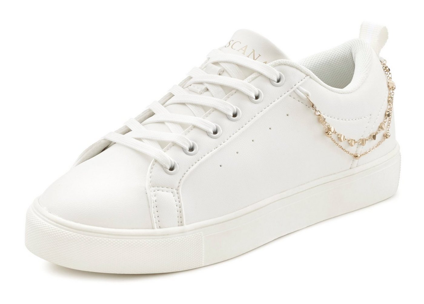 LASCANA Sneaker modisches Ketten-Element, Schnürhalbschuhe, Freizeitschuhe VEGAN – Bild 2 von 5