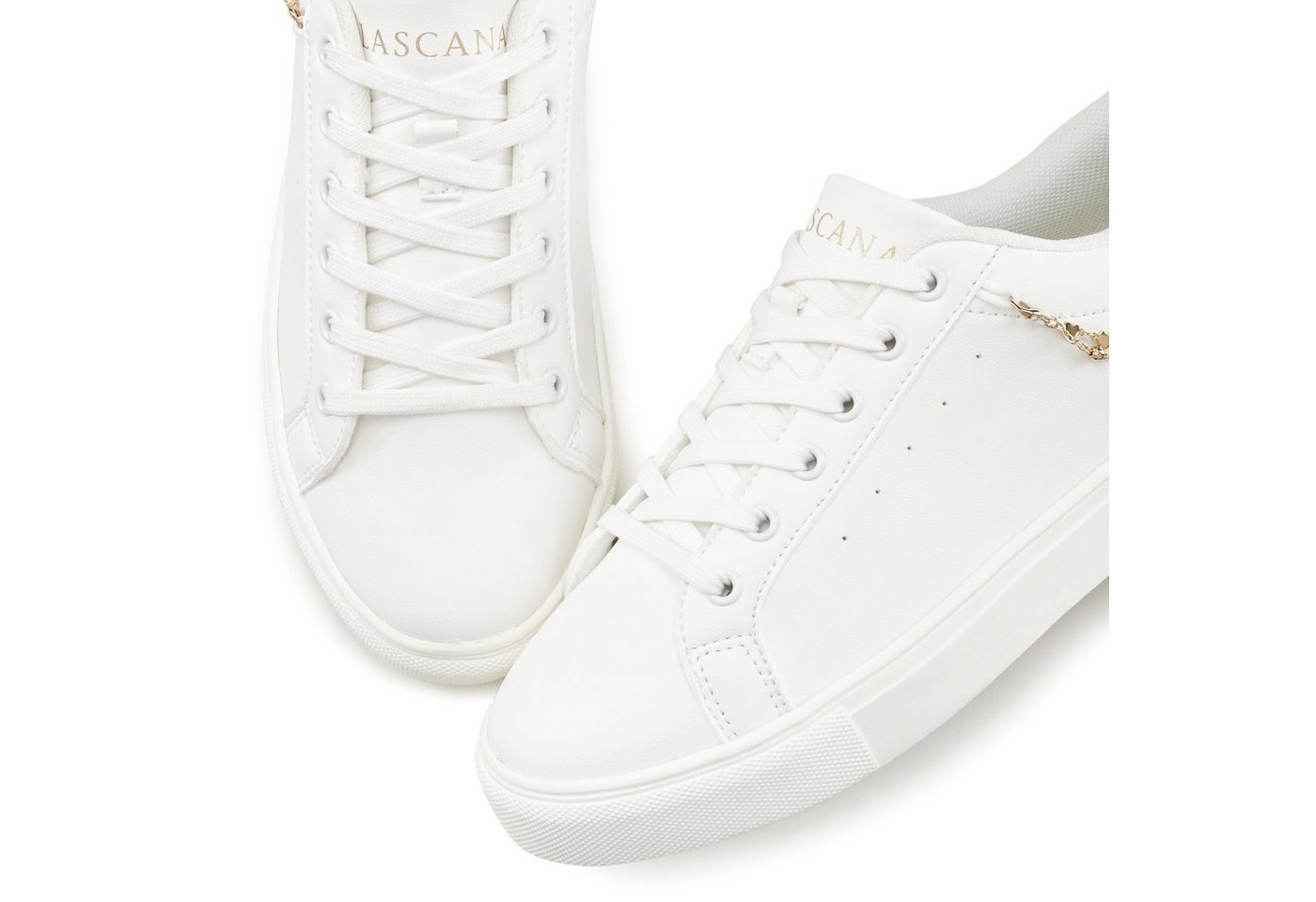 LASCANA Sneaker modisches Ketten-Element, Schnürhalbschuhe, Freizeitschuhe VEGAN – Bild 4 von 5