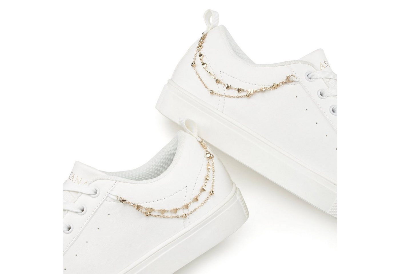 LASCANA Sneaker modisches Ketten-Element, Schnürhalbschuhe, Freizeitschuhe VEGAN – Bild 5 von 5