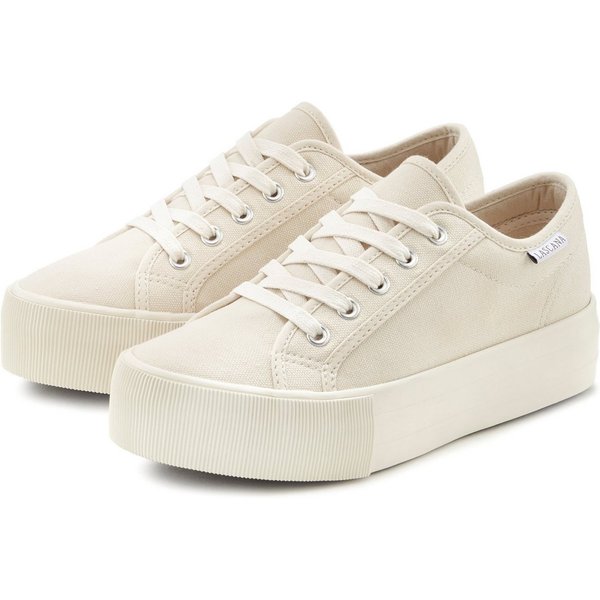 LASCANA Sneaker Schnürhalbschuh, Freizeitschuh aus Textil mit Plateausohle