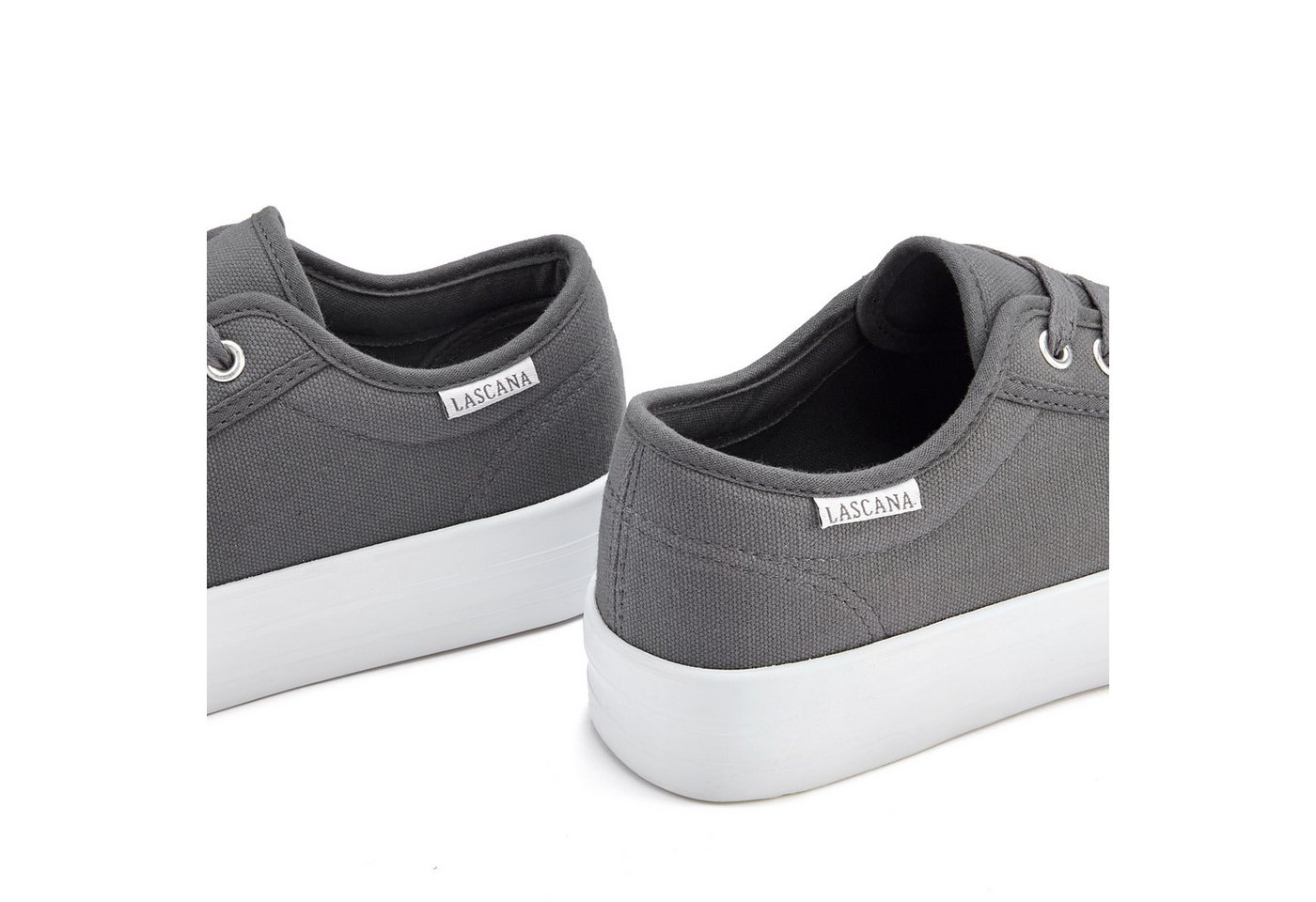 LASCANA Sneaker Schnürhalbschuh, Freizeitschuh aus Textil mit Plateausohle – Bild 5 von 5
