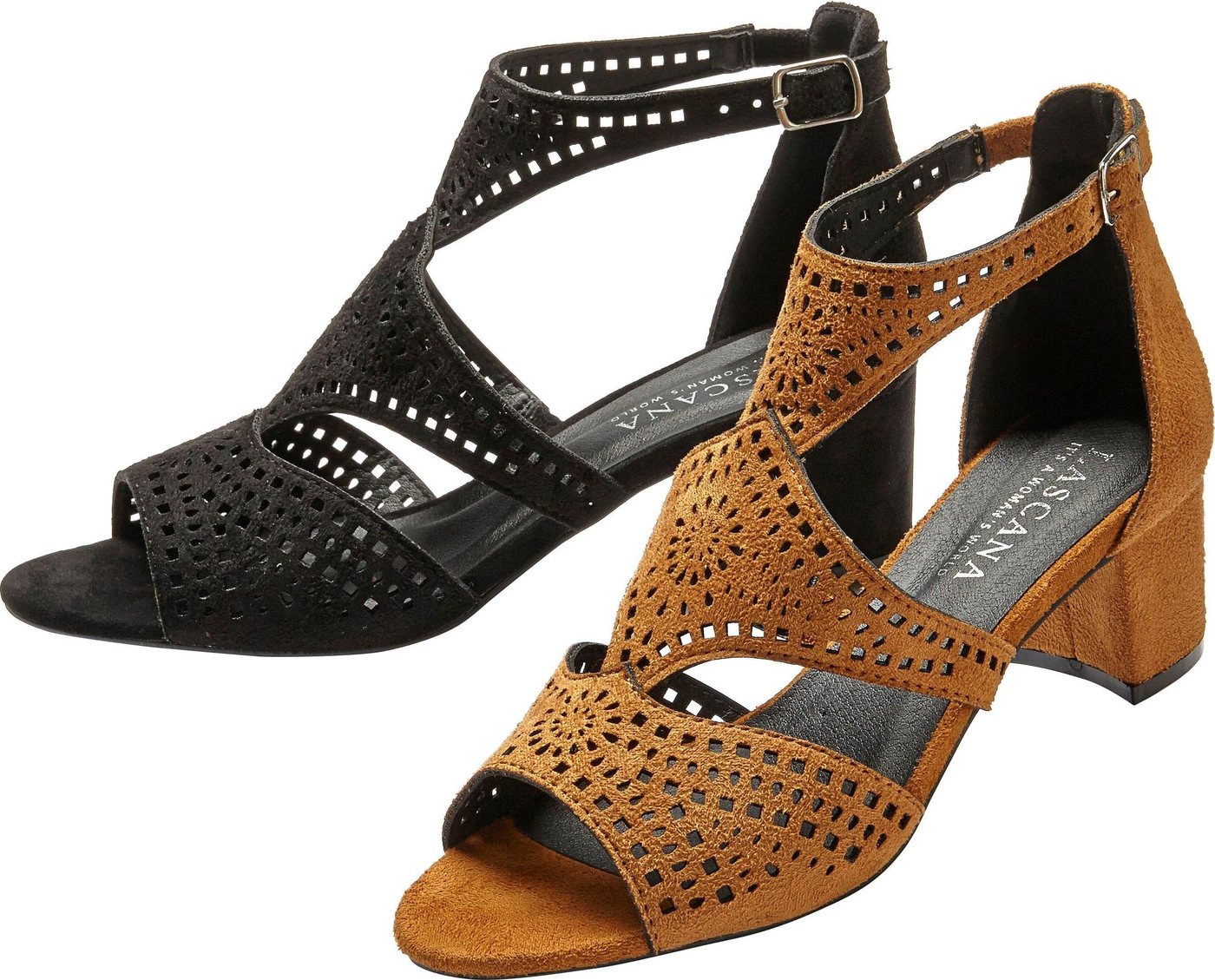 LASCANA Sommerschuh, offener Schuh, Sandalette, Sandale, Riemchensandalette mit Blockabsatz VEGAN – Bild 5 von 5