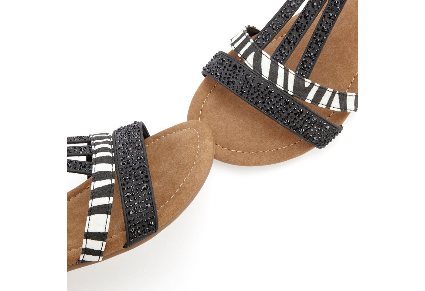 LASCANA Sommerschuh, Sandalette, offener Schuh, Sandale mit aufwendiger Verzierung VEGAN – Bild 4 von 5