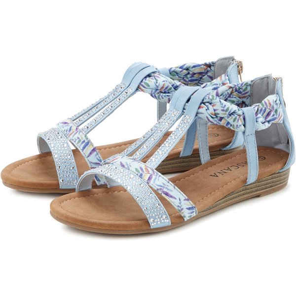 LASCANA Sommerschuh, Sandalette, offener Schuh, Sandale mit aufwendiger Verzierung VEGAN