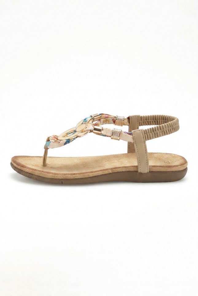 LASCANA Sommerschuh, offener Schuh, Sandalette, Zehentrenner Sandale, Pantolette mit Stretcheinsatz – Bild 3 von 5