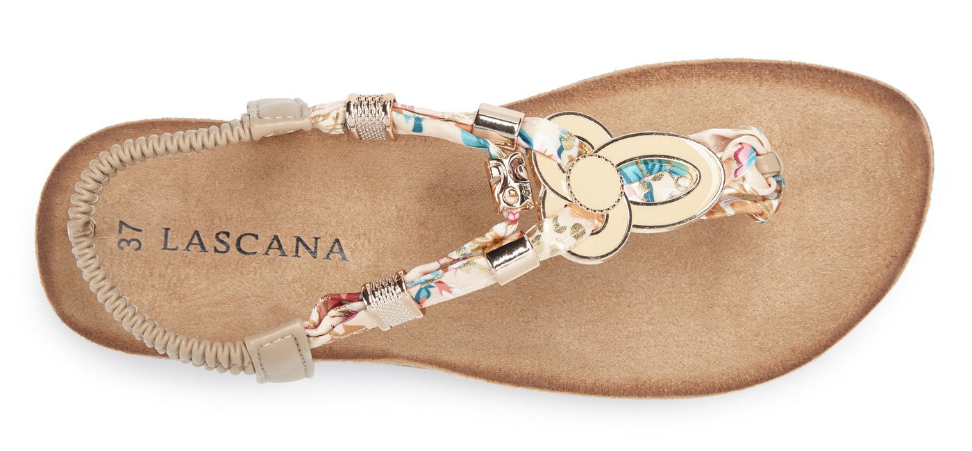 LASCANA Sommerschuh, offener Schuh, Sandalette, Zehentrenner Sandale, Pantolette mit Stretcheinsatz – Bild 4 von 5