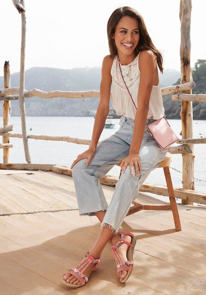 LASCANA Sommerschuh, Sandalette, offener Schuh, Sandale mit aufwendiger Verzierung VEGAN – Bild 2 von 5