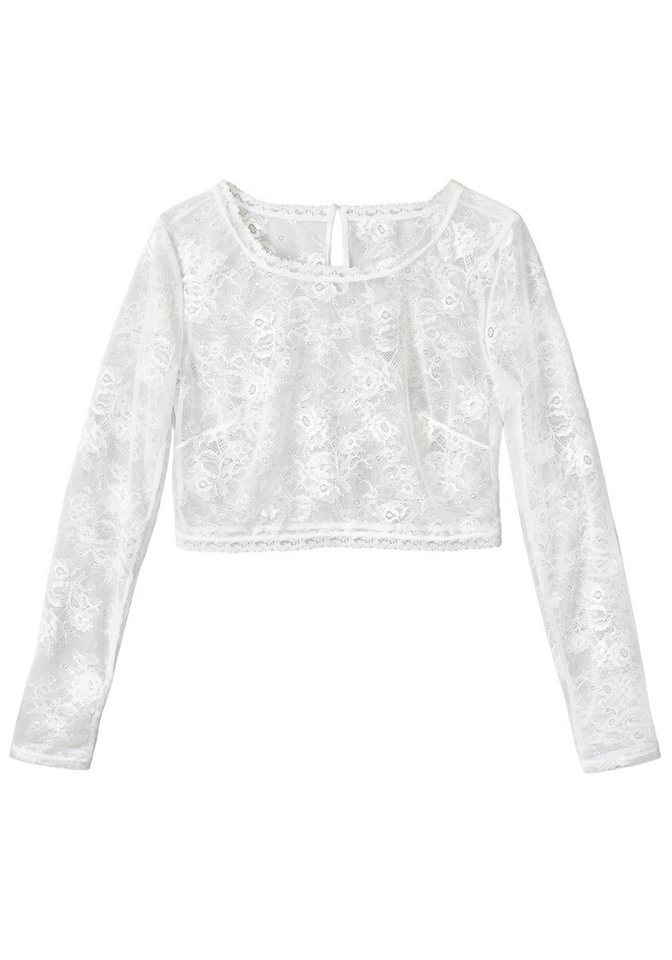 LASCANA Spitzentop mit langen Ärmeln – feminin, elegant und ideal zu kombinieren – Bild 3 von 5