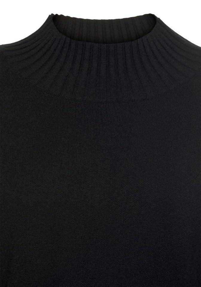 LASCANA Stehkragenpullover mit breiten Abschlüssen Longpullover, klassischer Strickpullover, figurumspielend, kuschelig – Bild 5 von 5