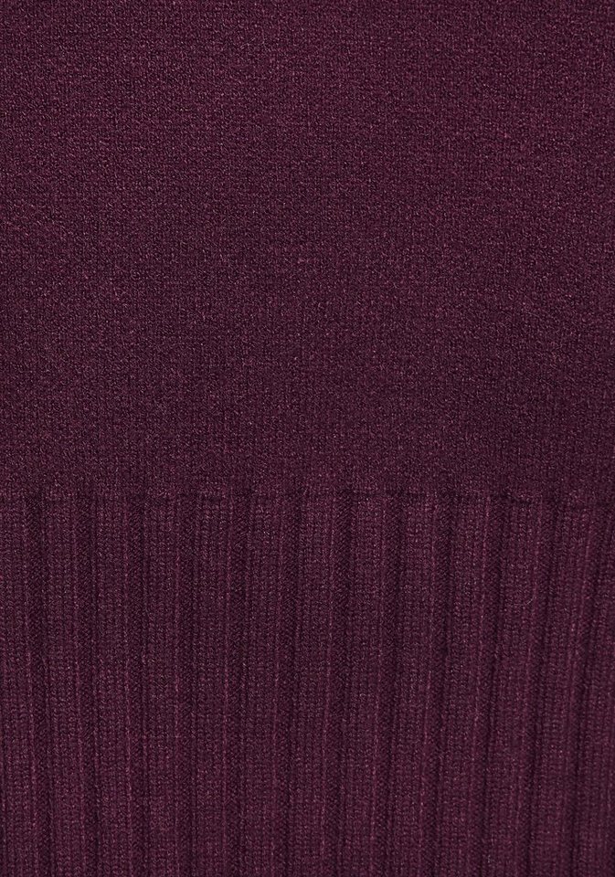 LASCANA Stehkragenpullover mit breiten Abschlüssen Longpullover, klassischer Strickpullover, figurumspielend, kuschelig – Bild 5 von 5