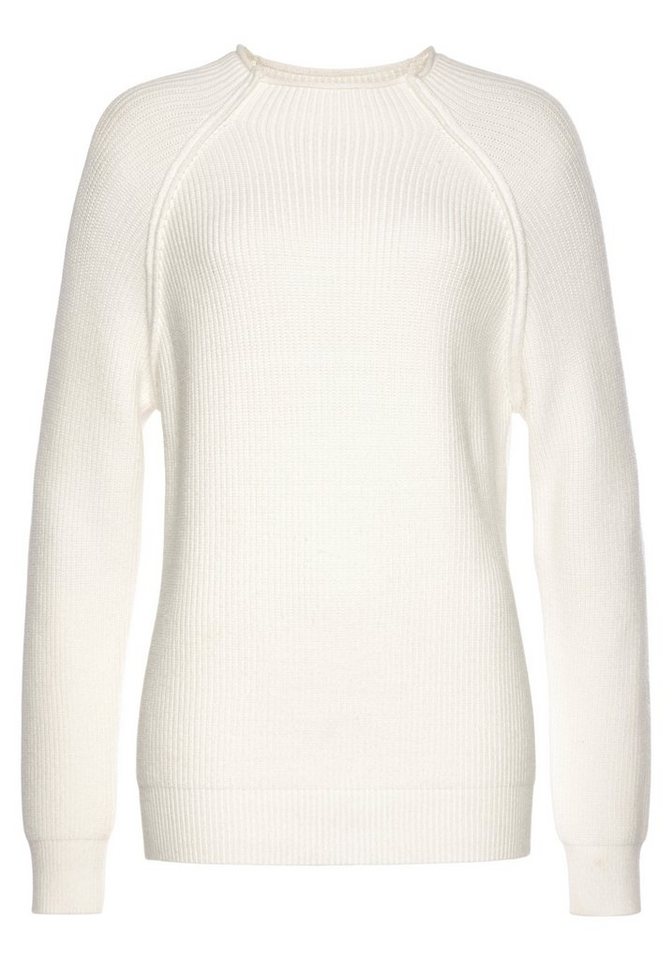 LASCANA Stehkragenpullover mit Herzchendetails am Ellenbogen kuscheliger Pullover, lockerer Strickpullover, ausgefallener Pullover – Bild 2 von 5