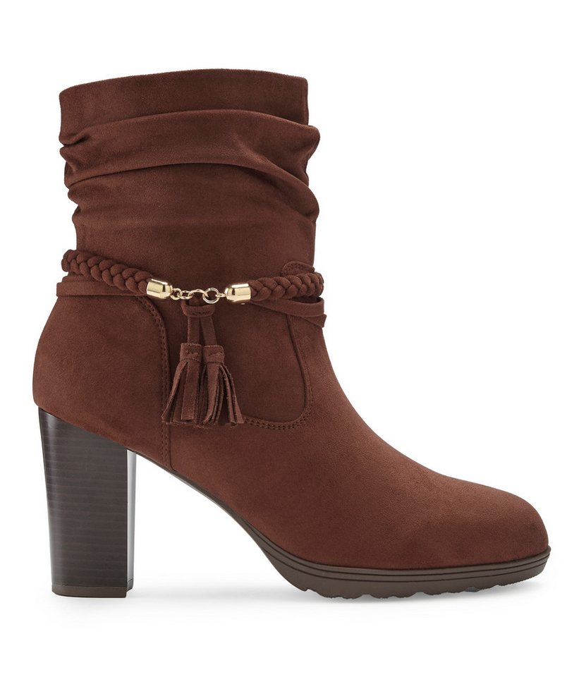 LASCANA Stiefel, Boots, Stiefelette mit Blockabsatz und Schmuckelement VEGAN – Bild 4 von 5