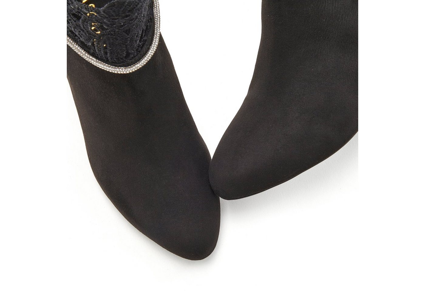 LASCANA Stiefel, Boots, Stiefelette mit elegantem Spitzenbesatz – Bild 5 von 5