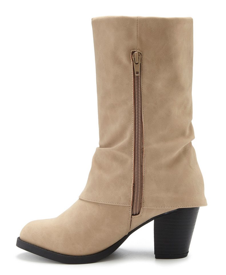 LASCANA Stiefelette, Boots, Cowboy-Stiefel, Stiefel NEU mit Blockabsatz und modischem Zierreißverschluss – Bild 4 von 5