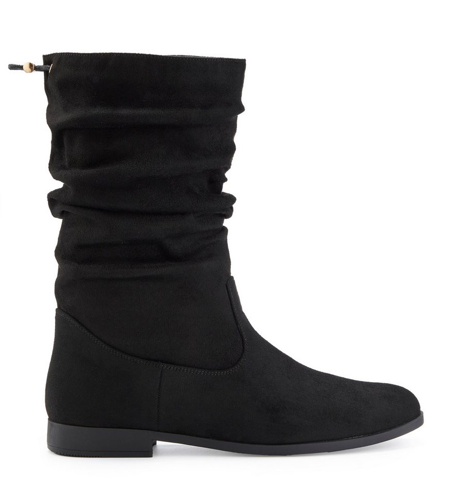 LASCANA Stiefelette, Slouchy Boots, Herbststiefelette, Stiefel NEU mit Gummi-Kordelzug, in zwei verschiedenen Längen tragbar VEGAN – Bild 5 von 5