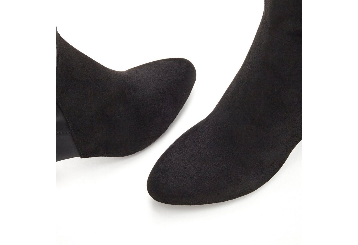 LASCANA Stiefelette, Langer Stiefel Stiefel mit Stretcheinsatz und Langschaft VEGAN – Bild 5 von 5