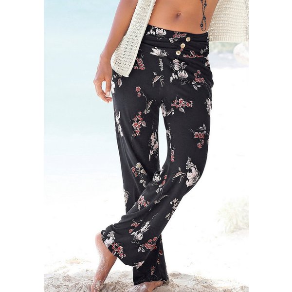 LASCANA Strandhose aus leichter, weicher Viskose Jerseyhose, elastisch, luftige Sommerhose, Schlupfhose
