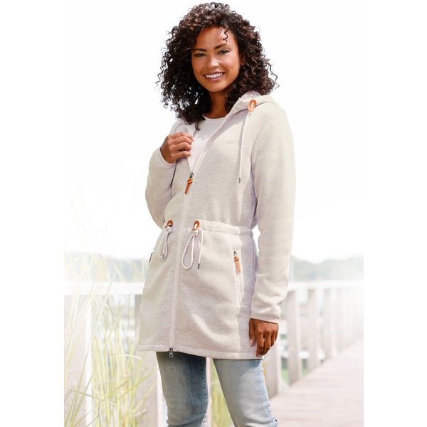 LASCANA Strickfleecejacke mit Kapuze