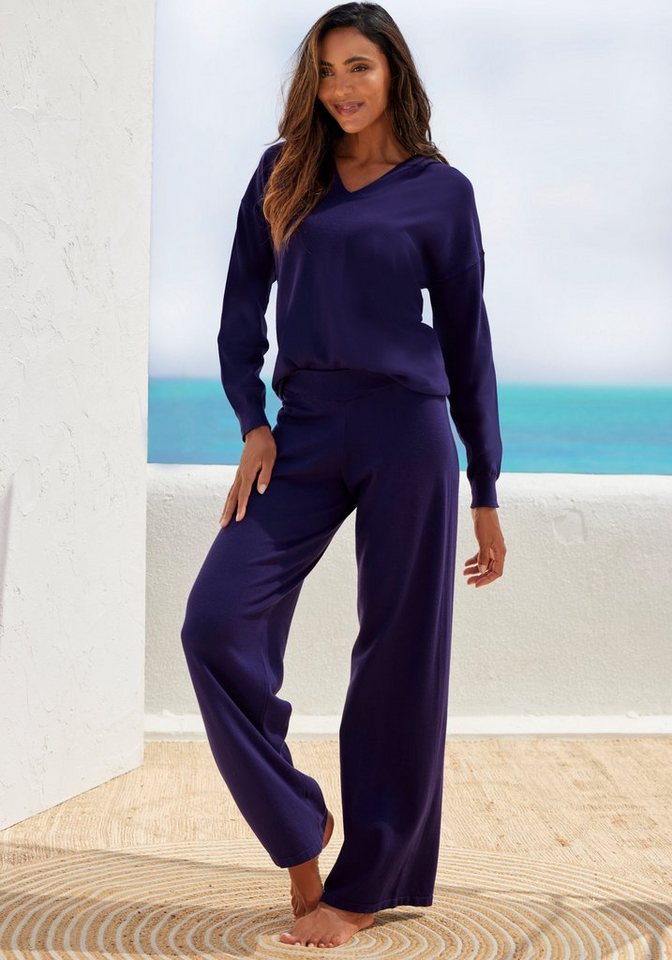 LASCANA Strickhose mit weitem Bein, Loungewear – Bild 3 von 5