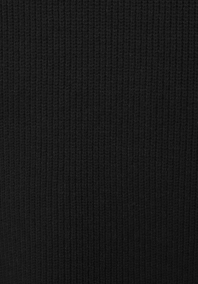 LASCANA Strickkleid aus weiche Rippstrickware, leicht ausgestellter Rockteil (mit Bindegürtel) Herbstkleid, Winterkleid, kurzes Pulloverkleid, casual-elegant – Bild 5 von 5
