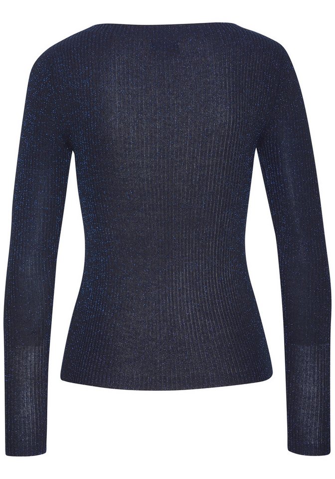 LASCANA Strickpullover aus Rippstrick mit glänzendem Lurexgarn Figurbetontes Strickshirt, Partyshirt mit Glitzer, festlich-elegant – Bild 3 von 5