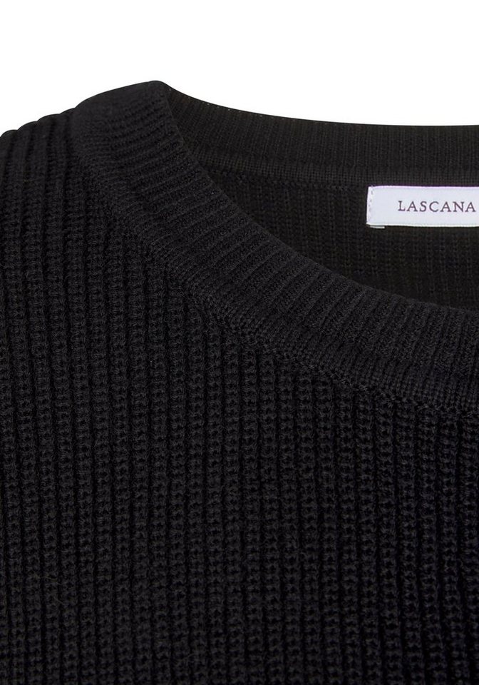 LASCANA Strickpullover mit Colorblock-Streifen Lockerer Oversize-Pullover, Rundhalspullover, Pullover mit Baumwolle – Bild 5 von 5